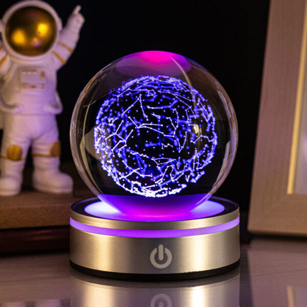 Creative 3D Crystal Ball Colorful  Small Night Lamp - Image 10