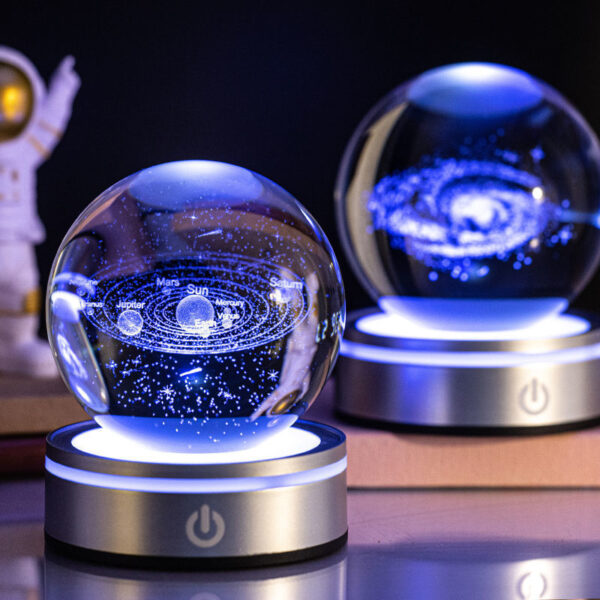 Creative 3D Crystal Ball Colorful  Small Night Lamp